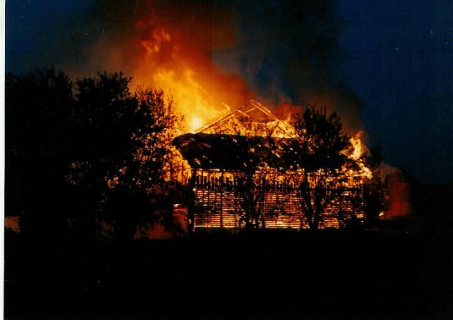 The morning of our annual Chicken Barbecue, we assisted the Intercourse Fire Co. at this barn fire at New Holland Road & Route 340... 5/22/93